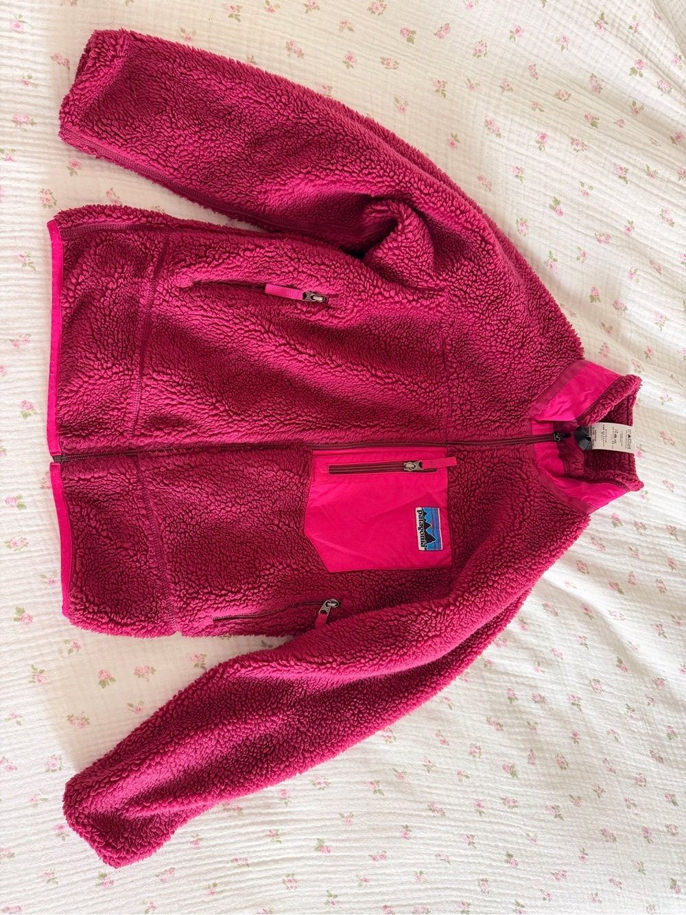 Patagonia Bright Fuchsia Sherpa-Lined Jacket